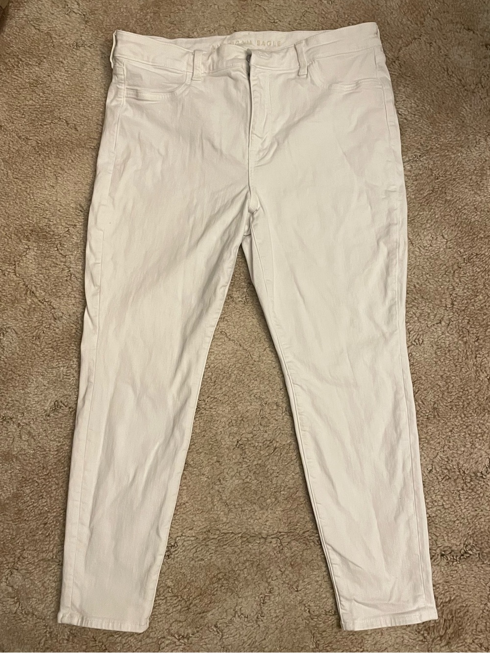 American Eagle Outfitters White Cropped Skinny Jeans